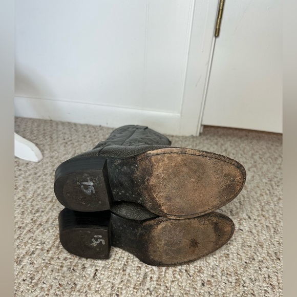 Vintage Nocona Gray Leather Cowgirl Boots size 5 B - Picture 7 of 8